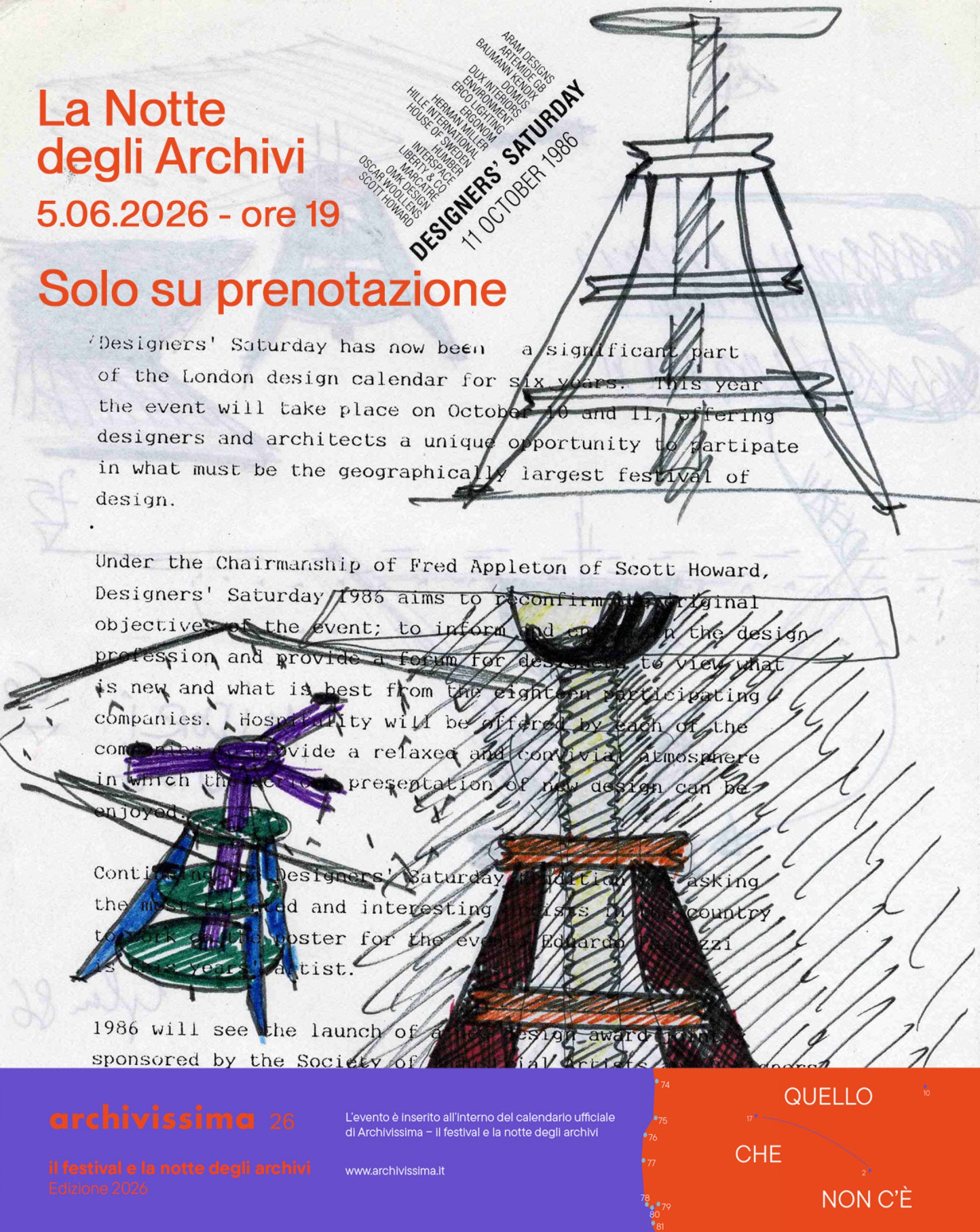 La notte degli archivi 2025_disegno del tavolo Vidun disegnato da Vico Magistretti per De Padova